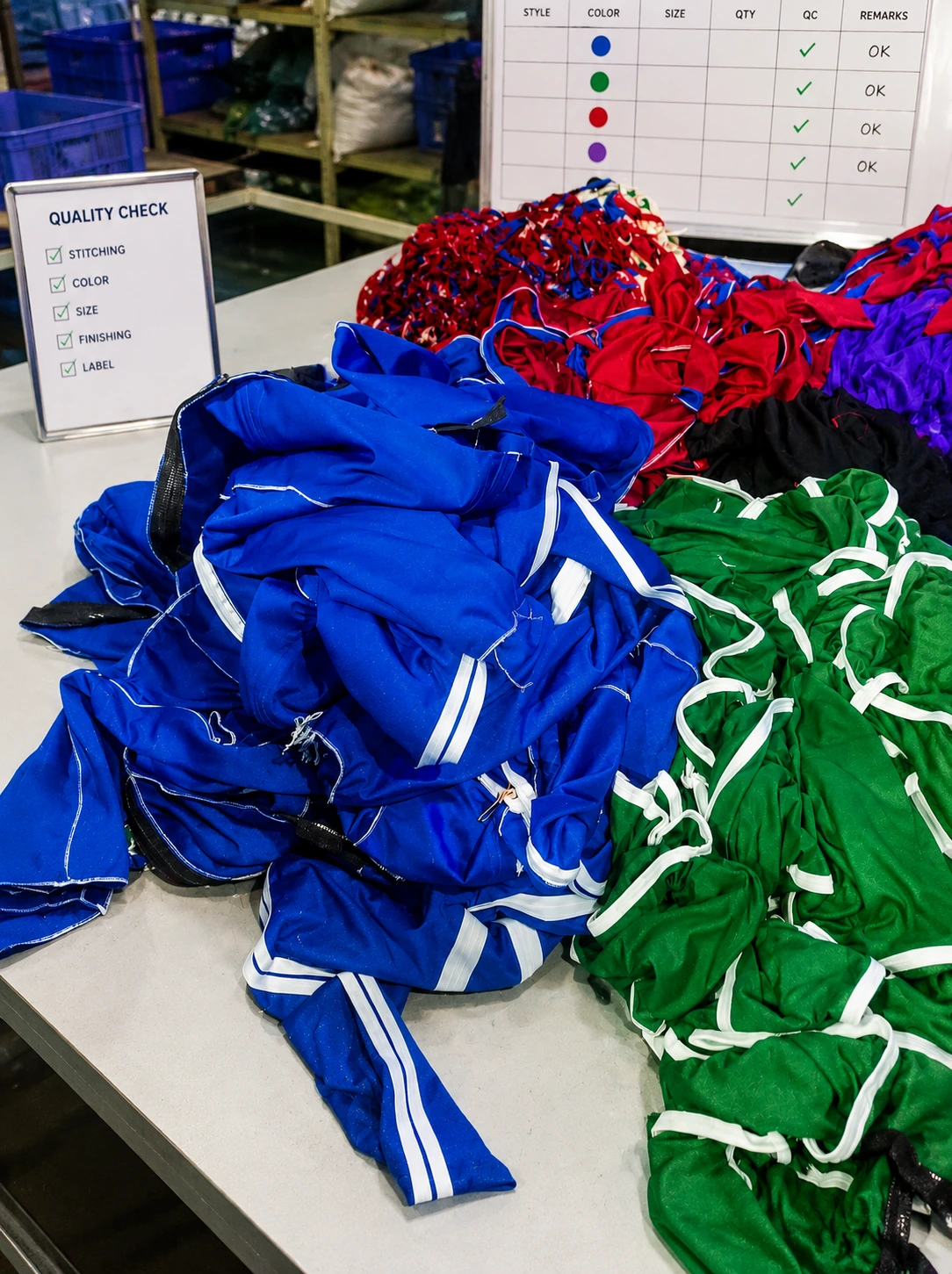 Adunlekan Academy garments packaged in a GENAZ production batch